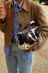 Veste décontractée à manches longues boutonnée unie