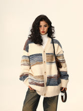 Gilet rayé en mohair