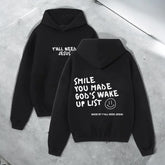 Sweat à capuche imprimé d'un motif motivant