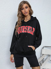 Sweat-shirt à imprimé lettres style universitaire