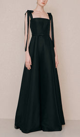 Robe à bretelles TIE noire