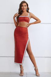 Robe fourreau ornée deux pièces Gaki