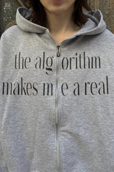 Deconstructed Letter Print Heavyweight Hoodie
