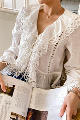 Chemisier à manches longues d'inspiration tweed, style français