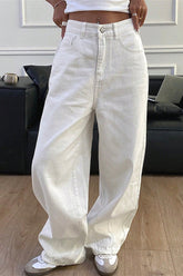 Jean rétro à jambes droites et larges, style streetwear