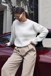 Pull en maille ample à manches longues