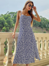 robe imprimée fendue cintrée