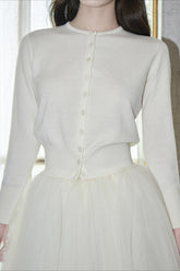 Gilet en laine mérinos, coupe ajustée, chaud, col rond et manches longues