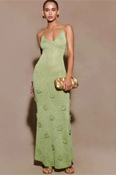 Robe de soirée élégante maxi cintrée à débardeur chic