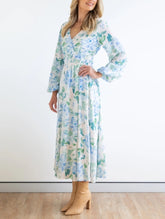 Robe à imprimé floral et taille froncée
