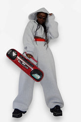 Ensemble deux pièces streetwear ample en maille