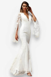 Robe longue élégante à manches longues