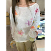 Floral Wide Collar Sheer Cover Up