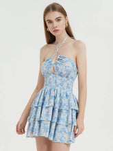 Robe mini bustier à laçage à la taille