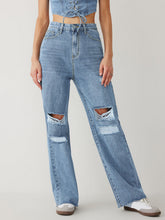 Pantalon en jean slim taille haute