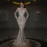 Robe de soirée bustier à sequins Temperament
