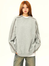 Sweat-shirt à fermeture éclair latérale