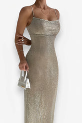 robe longue bustier en maille