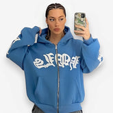 Sweat à capuche zippé en mousse