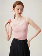 Gilet rose décontracté à col V en maille ample