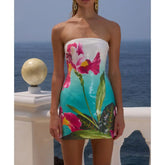 Robe de vacances bustier à paillettes et étoiles de mer