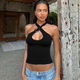 Haut bandeau tricoté à patch étoile