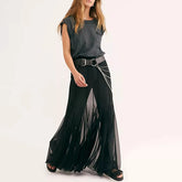 Jupe vintage en tulle transparent à volants