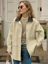Trench-coat patchwork taille haute