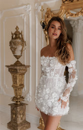 Robe de vacances bustier ornée d'appliqués de perles