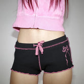 Short décontracté à paillettes zébrées