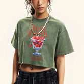 T-shirt Cherry Cup Washed Slim Fit