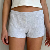 Short en jean rétro délavé et ample