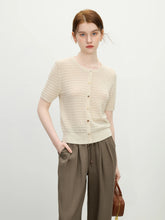 Gilet de vacances en lin tricoté au crochet