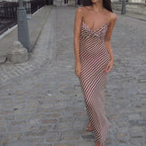 Robe de plage midi à rayures transparentes