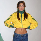 Coupe-vent jaune vintage oversize