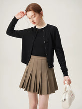 Cardigan ample de printemps en maille de soie noire