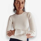 Pull en maille à manches longues et col rond