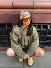 Manteau court en daim à fermeture éclair, ample, style urbain