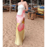 Robe de vacances à dos nu et imprimé floral