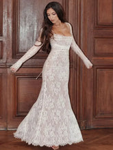 Robe de bal élégante sans manches à broderie en dentelle et bandage