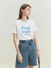 T-shirt ample à broderie de lettres tendance