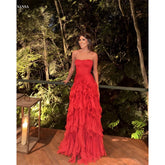 Robe de vacances longue en dentelle trapèze zippée