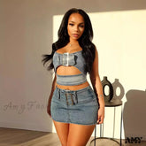 Adjustable Stylish Denim Elastic Casual Suit