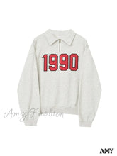 Amy Fashion - Vintage Lapel Long Sleeve Hoody Pullovers