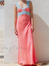 Amy Fashion - Women Summer Beach Lace Patchwork Sleeveless Tank Backless Sexy Ladies V-Neck Female