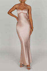 Robe de soirée sexy moulante dos nu à bretelles