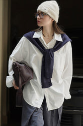 Châle tricoté, ensemble chemise et blouse deux pièces