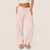 Pantalon de pyjama rayé à cordon de serrage