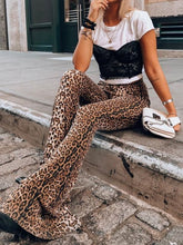 Pantalon léopard taille haute