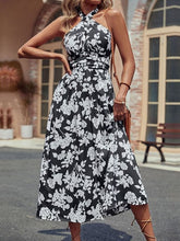 Robe imprimée dos nu